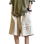 Heavyweight Casual Capri-length Suede Shorts