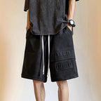Heavyweight Casual Capri-length Suede Shorts