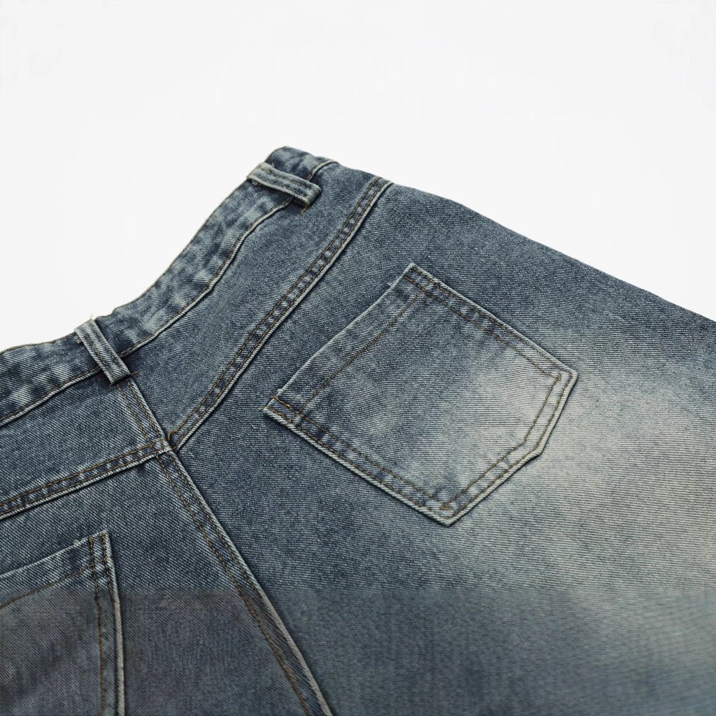 High-street Design Lace Print Slimming Wide-leg Cropped Pants