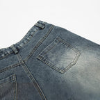 High-street Design Lace Print Slimming Wide-leg Cropped Pants