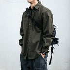 Korean-style Trendy Loose-pocket Shirt Versatile Casual Jacket For Young Men