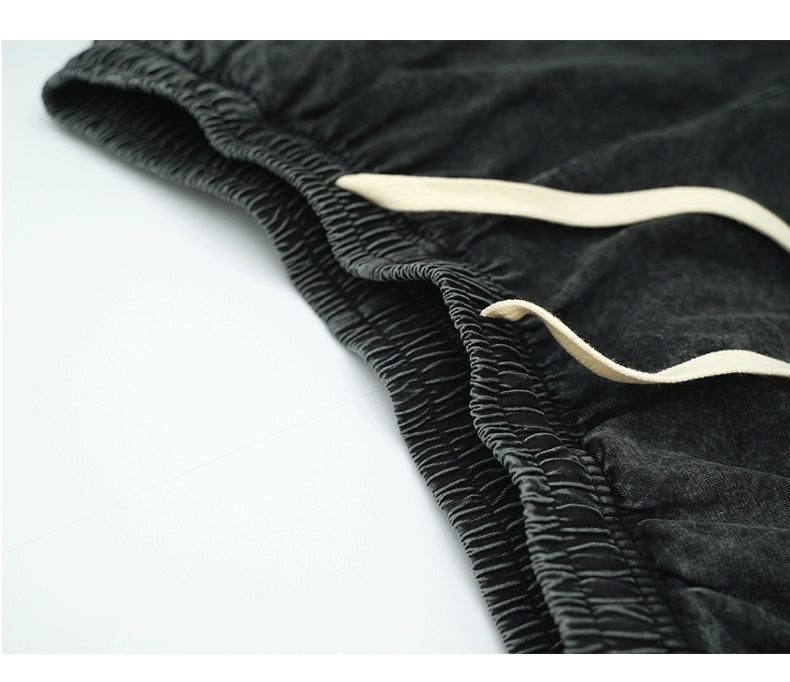 Men's Vintage Washed Loose Drawstring Shorts