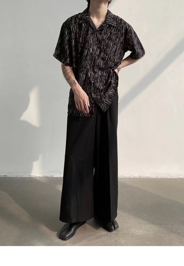 Men's Fashion Cuban Collar Retro Loose Beach Shirt