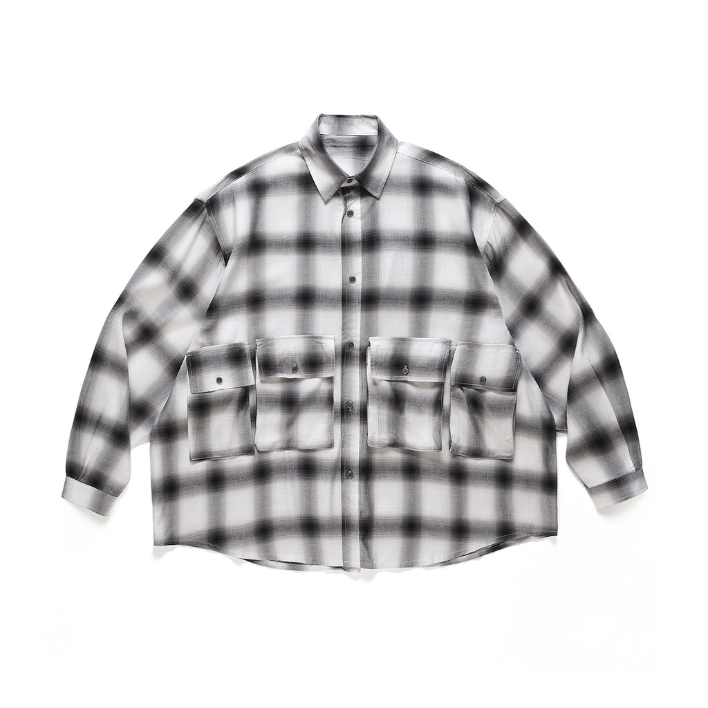 Fashion Small Fragrance Style Black And White Plaid Shirt Men Loose