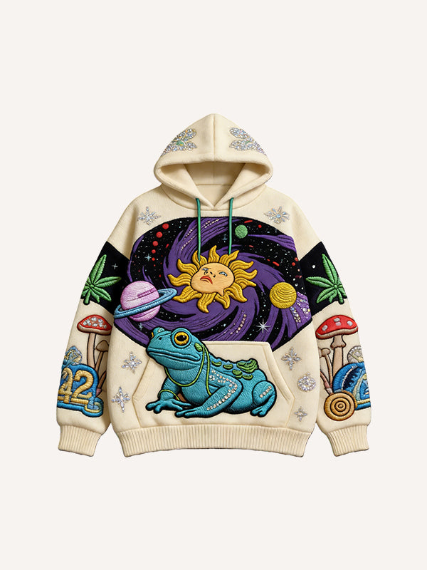 Mens Casual Hooded Sweatshirt With A Printed Long-sleeve Design