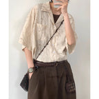 Summer Pattern Cuban Collar Short Sleeve