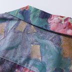 Men's Summer Cuban Collar Short Sleeve Printed Shirt Top