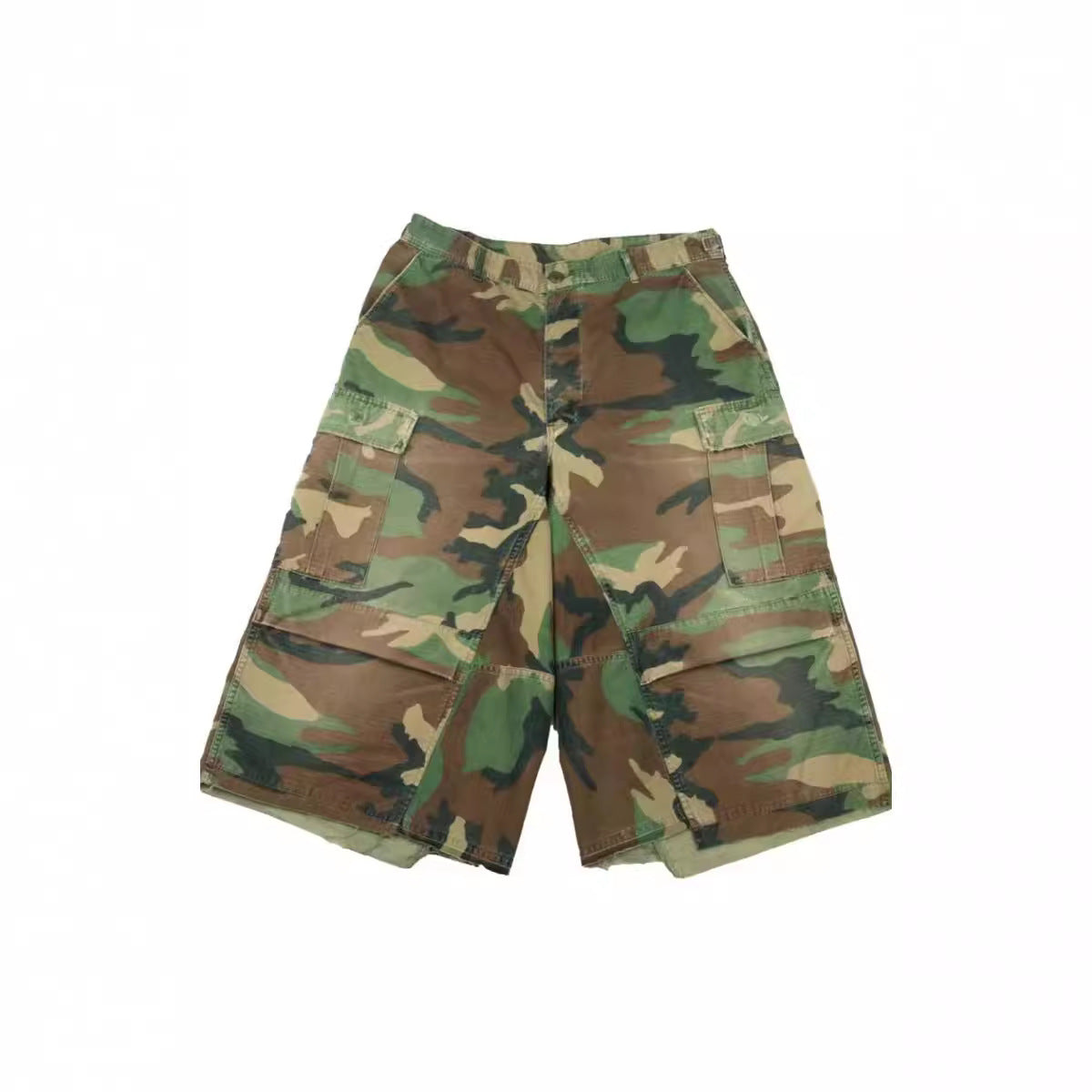 American-style Retro Loose-fit Camouflage Work Shorts