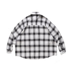 Fashion Small Fragrance Style Black And White Plaid Shirt Men Loose