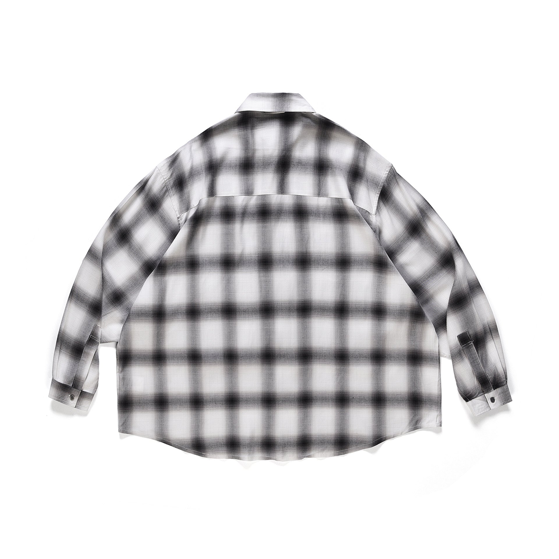 Fashion Small Fragrance Style Black And White Plaid Shirt Men Loose