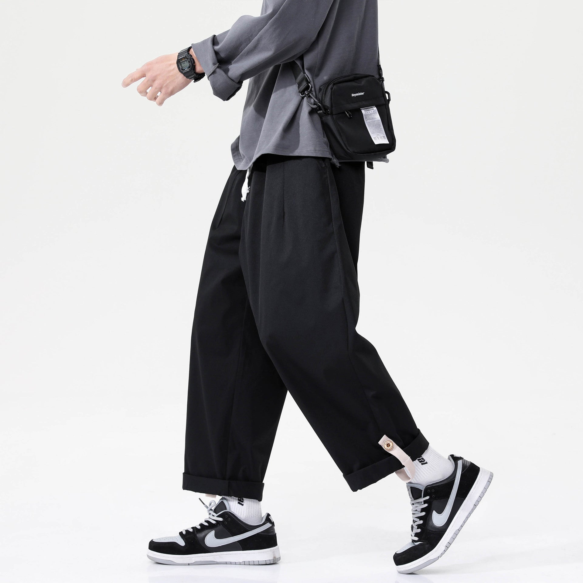 Solid Hip Hop Loose trousers