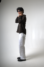 Brown Black Corduroy Shirt for Casual and Streetwear Style