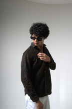 Brown Black Corduroy Shirt for Casual and Streetwear Style