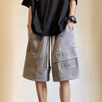 Heavyweight Casual Capri-length Suede Shorts