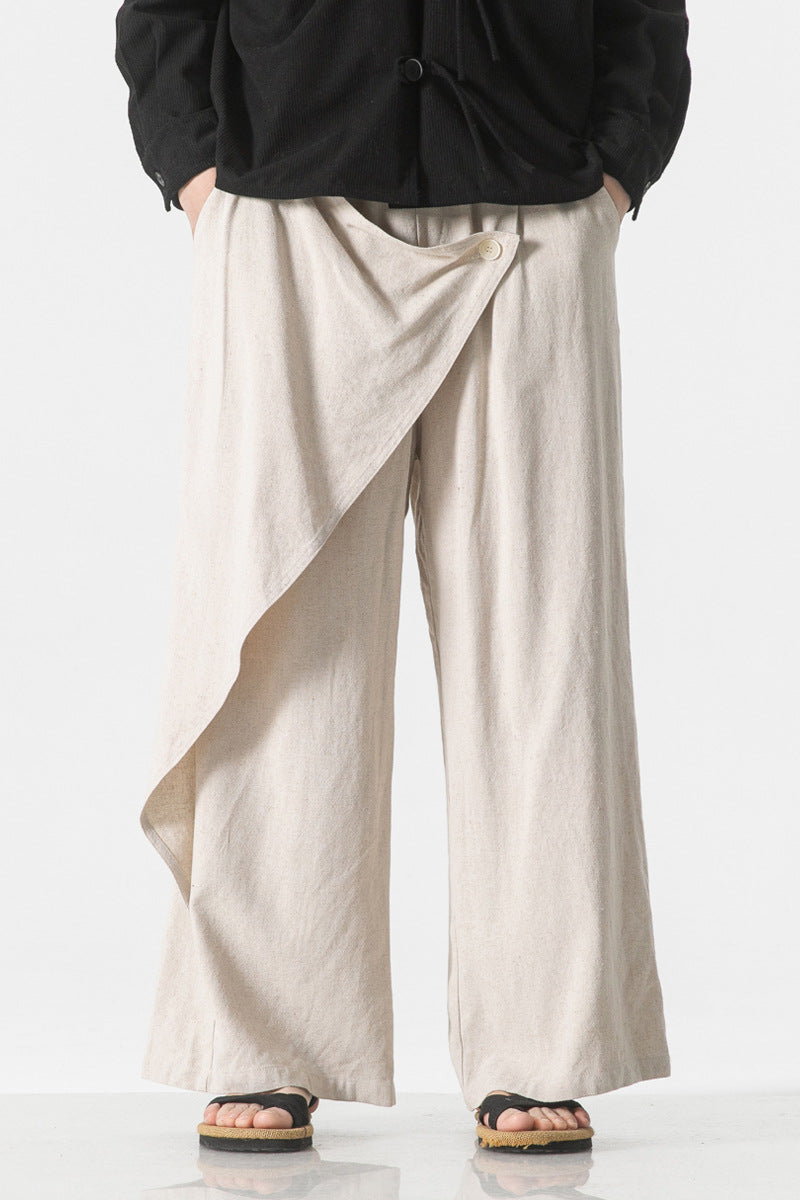 Hemp Blend Wide Leg Pants