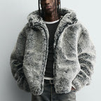 Hooded Faux Fur Jacket Coat dripkaar.com