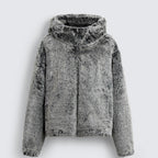 Hooded Faux Fur Jacket Coat dripkaar.com