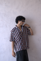 Men Black Red Printed Short Sleeve Shirt for Summer Casual Style dripkaar.com