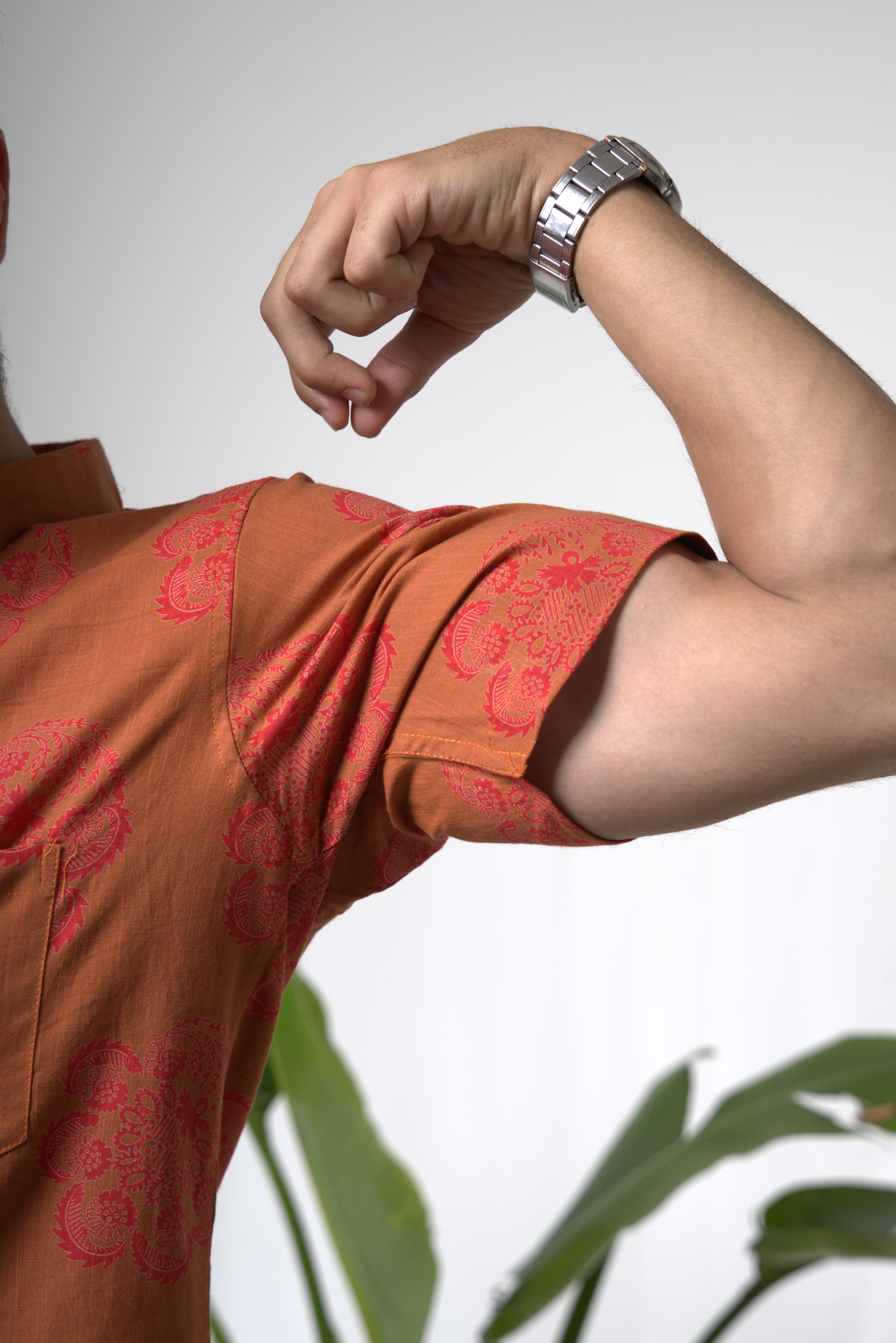 Sienna Sunset Paisley Print Cuban Collar Shirt dripkaar.com