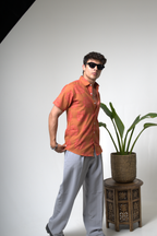 Sienna Sunset Paisley Print Cuban Collar Shirt dripkaar.com