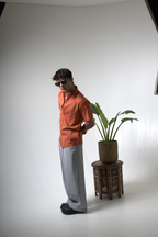 Sienna Sunset Paisley Print Cuban Collar Shirt dripkaar.com