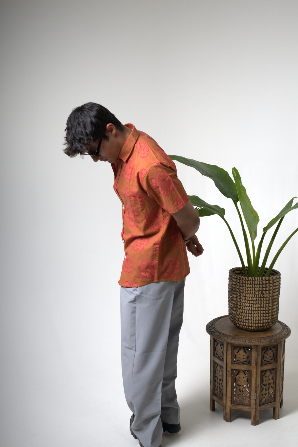 Sienna Sunset Paisley Print Cuban Collar Shirt dripkaar.com