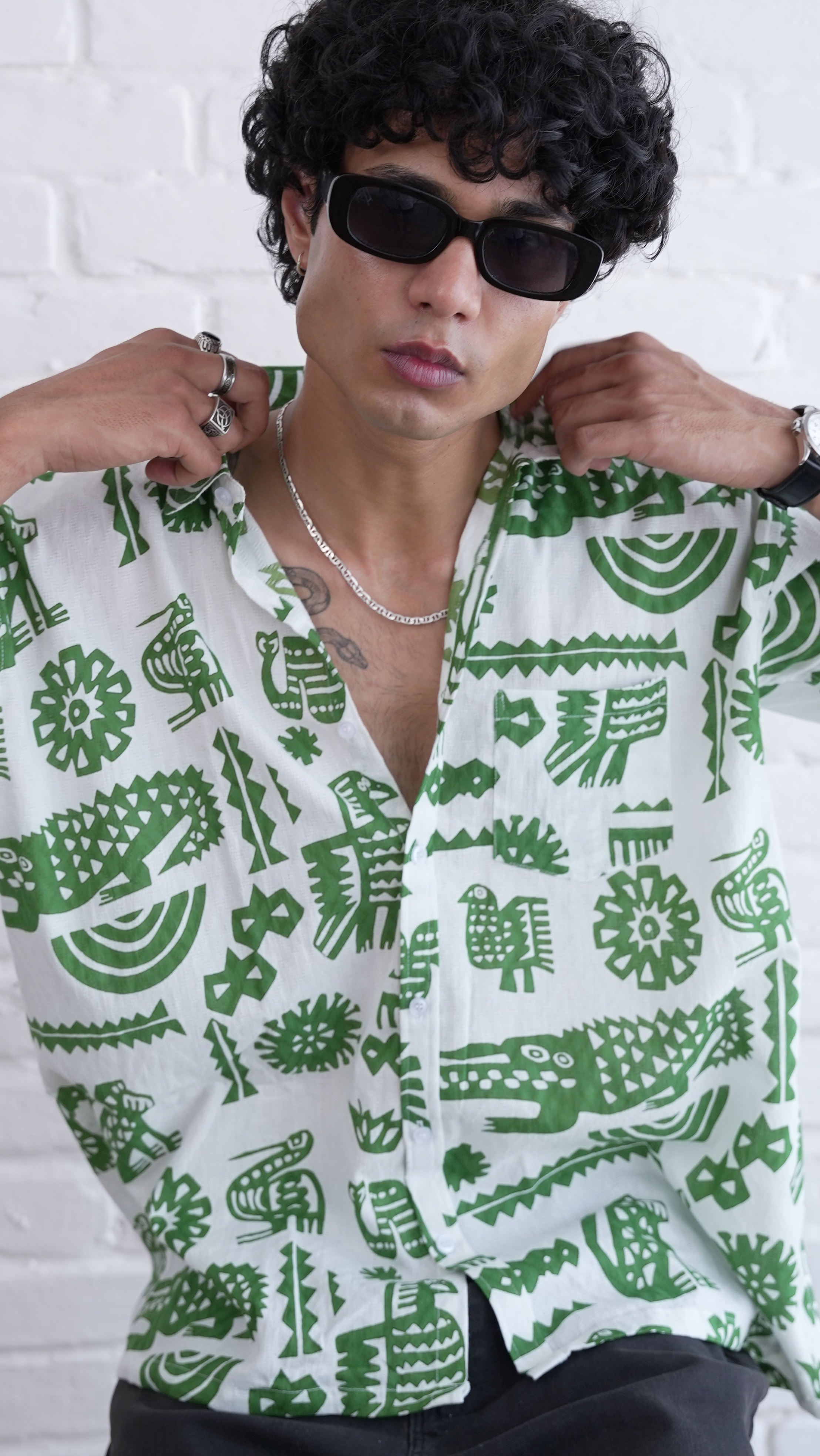 Tribal Jungle Pattern Shirt dripkaar.com