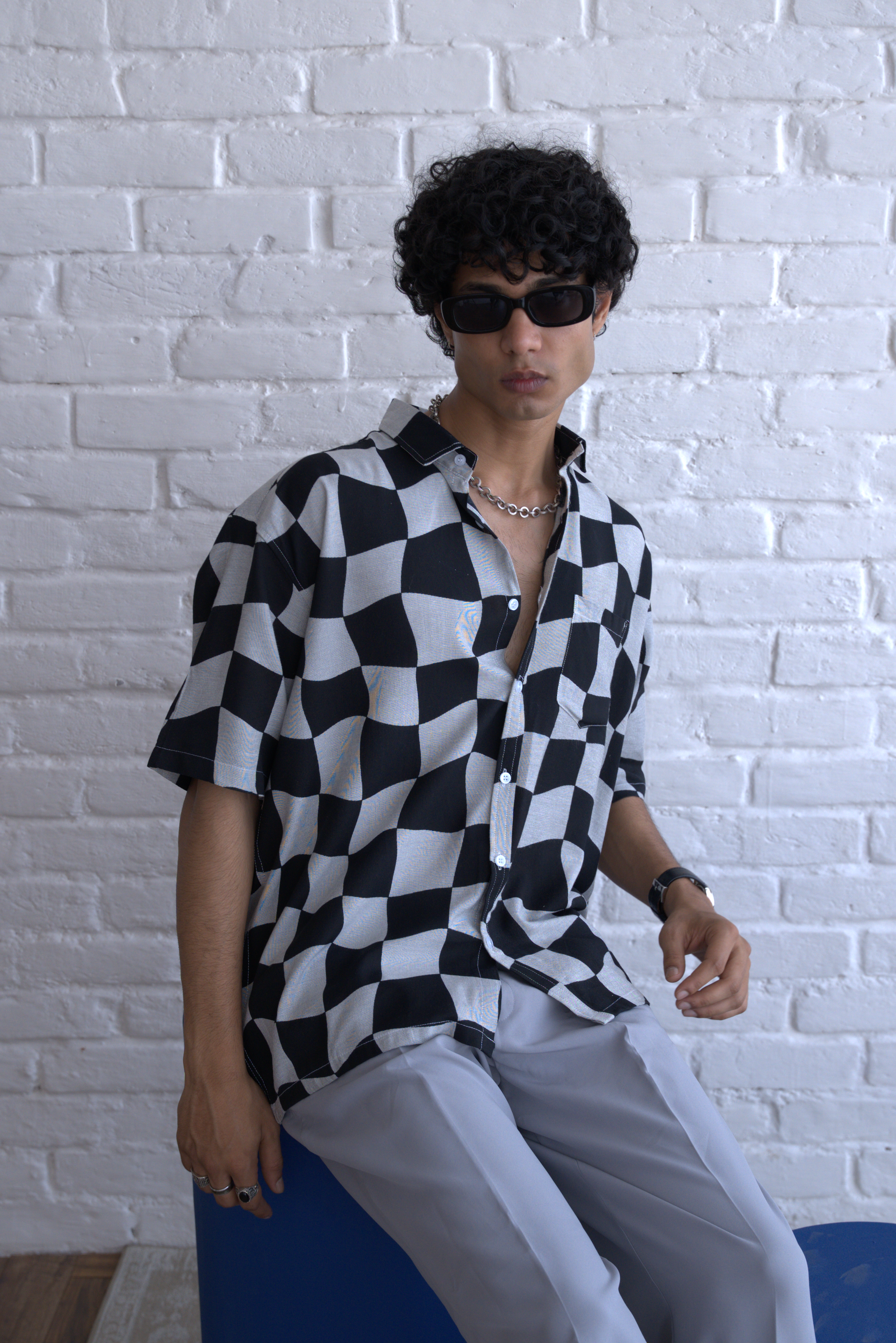 Warped Check Shirt dripkaar.com