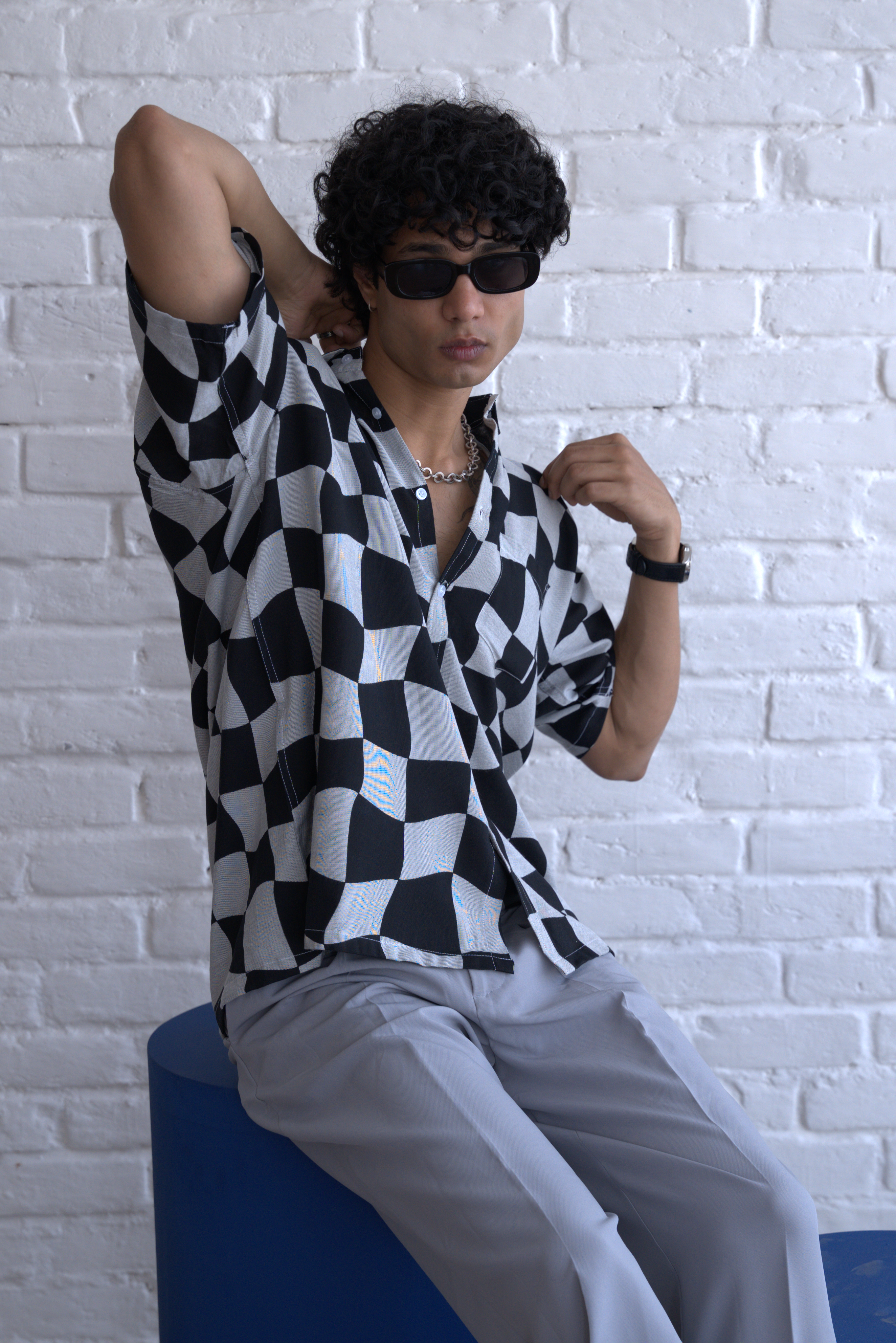 Warped Check Shirt dripkaar.com