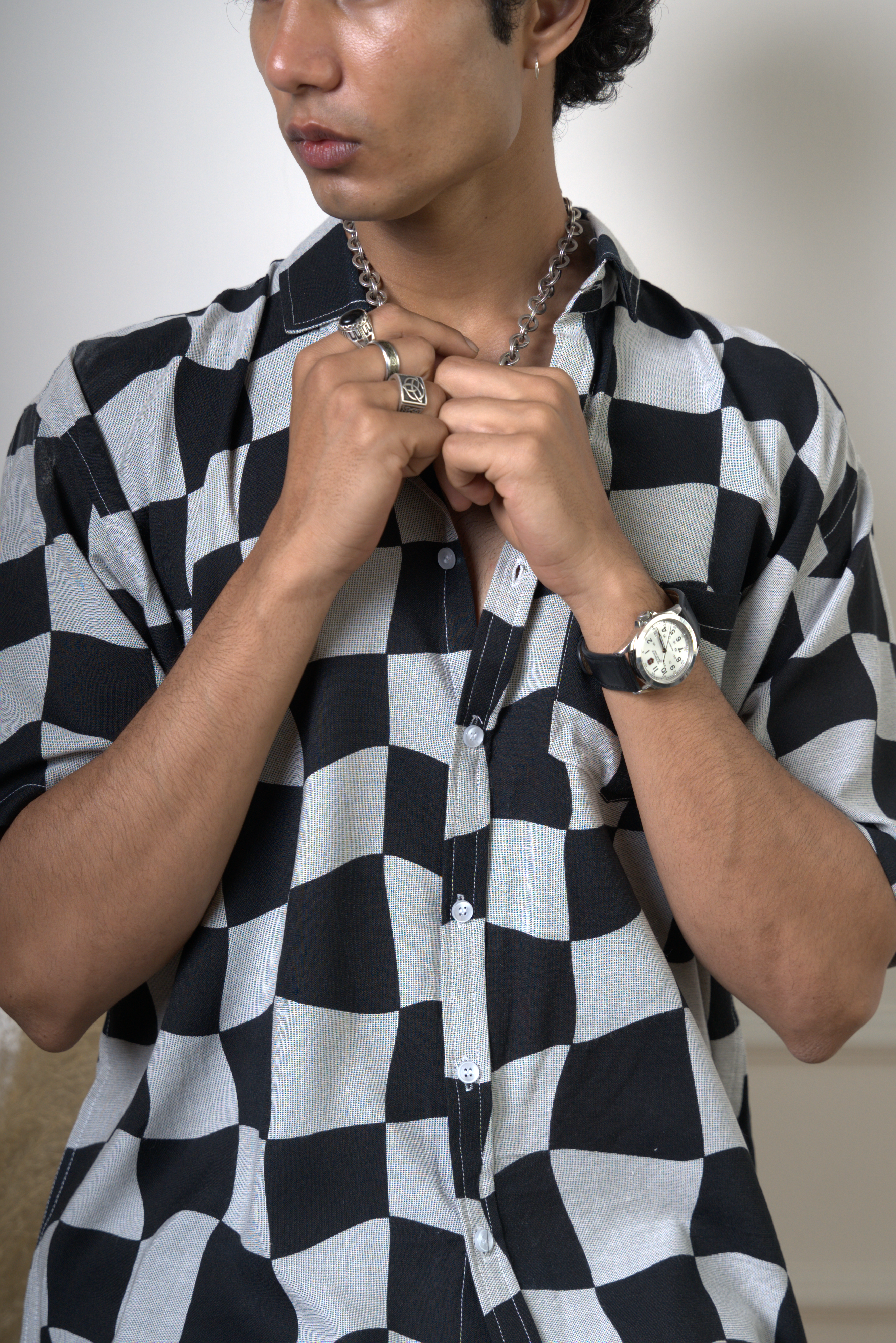 Warped Check Shirt dripkaar.com