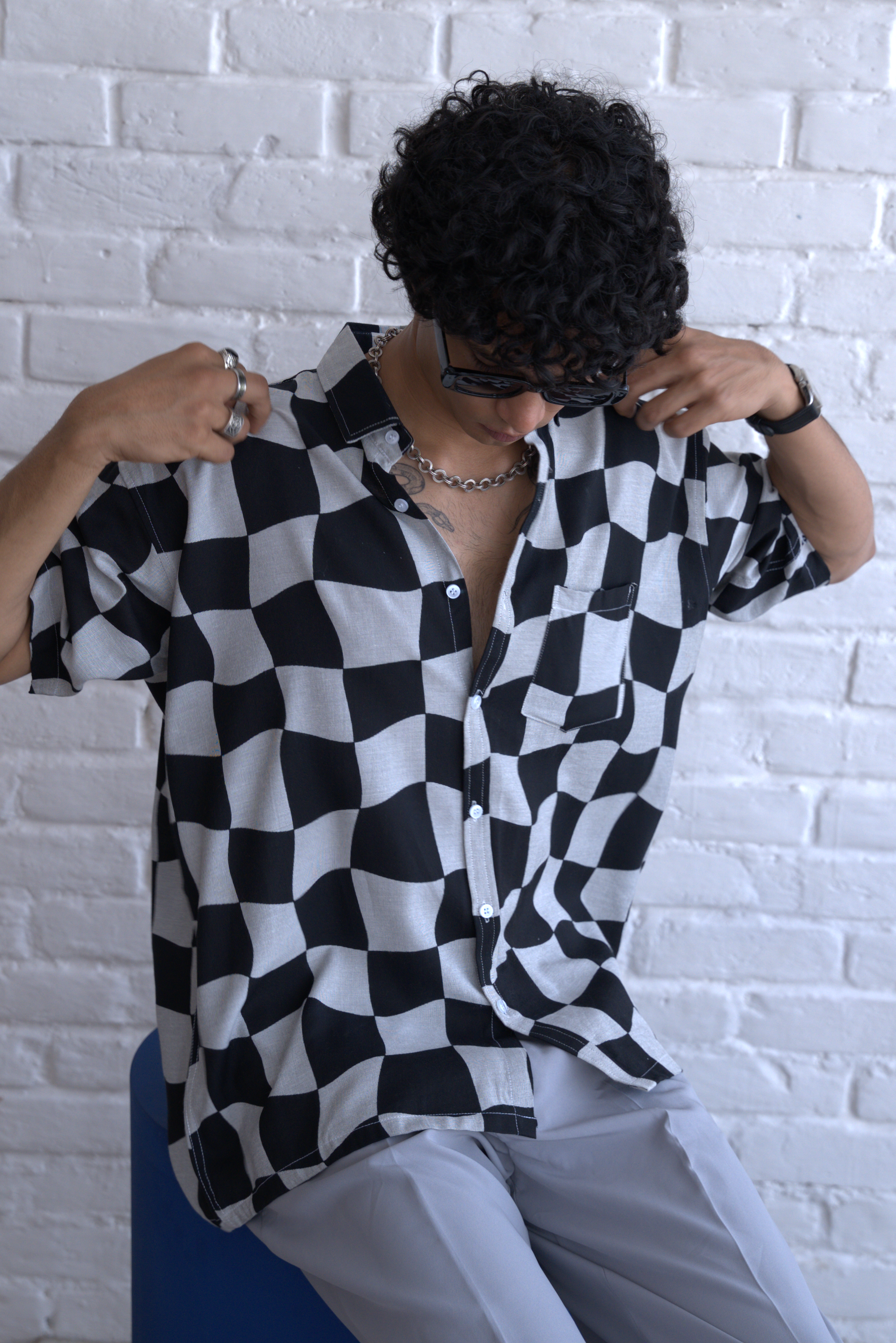 Warped Check Shirt dripkaar.com