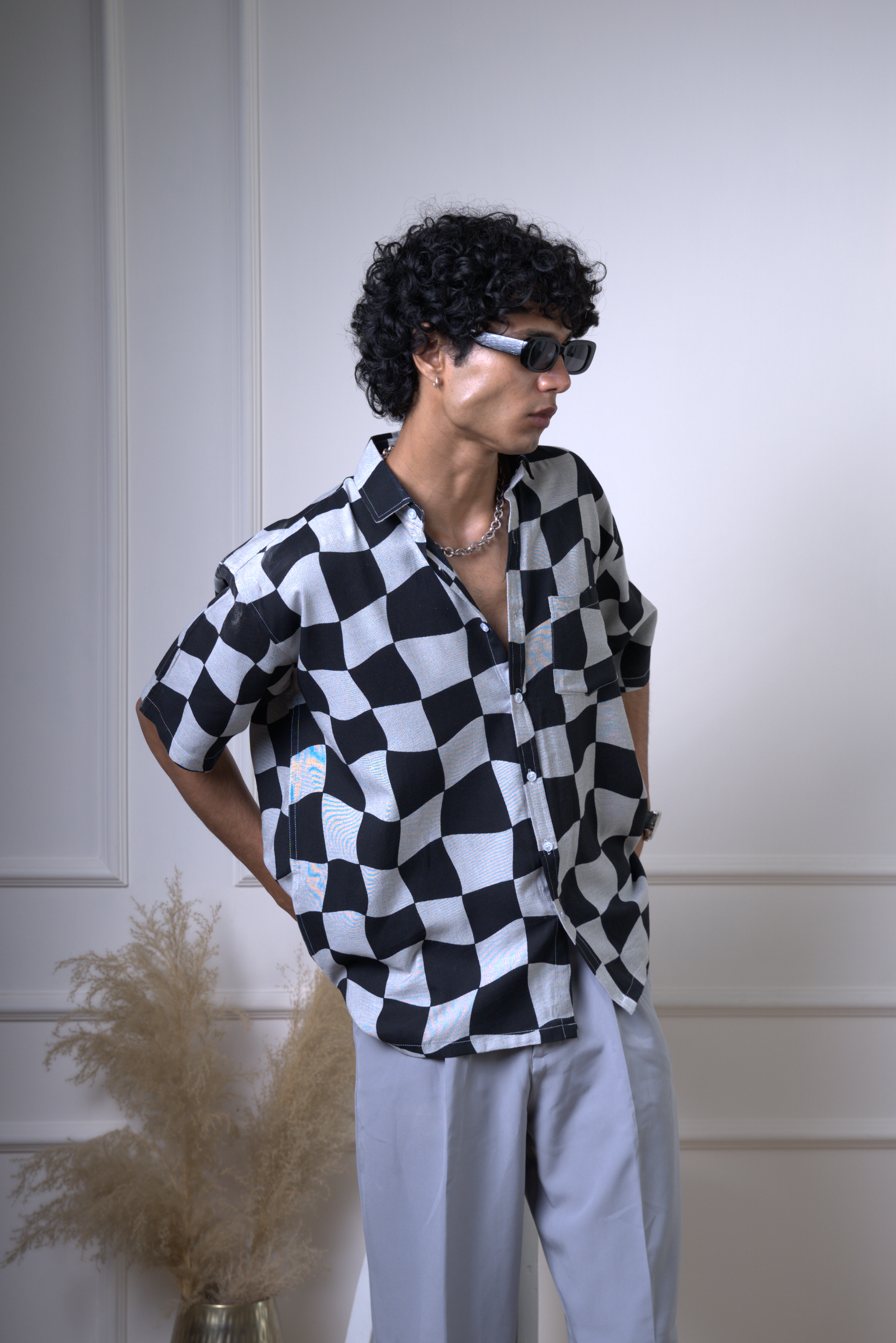 Warped Check Shirt dripkaar.com